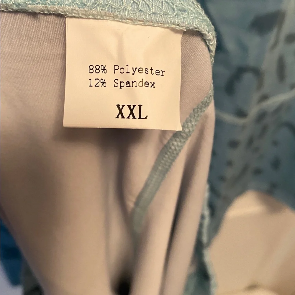 Fkeep Light Blue Patterned Sleeveless Athletic Dress and Shorts Set… - Picture 4 of 6